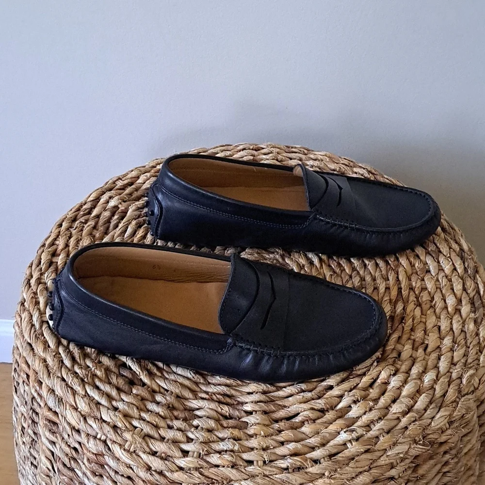 Tod's‎ Mens Gommino Black Leather Driving Penny Loafers 6.5/US7.5